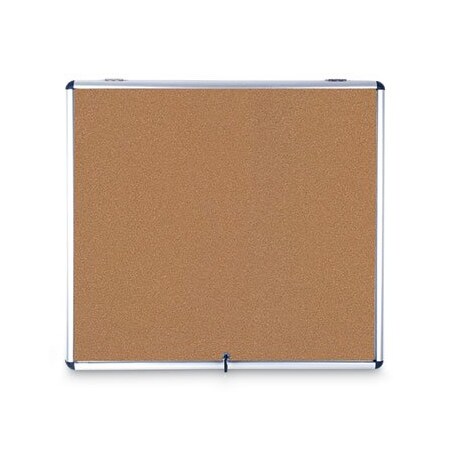 Bi-Silque MasterVisi, Slim-Line Enclosed Cork Bulletin Board, 47 X 38, Aluminum Case VT380101150